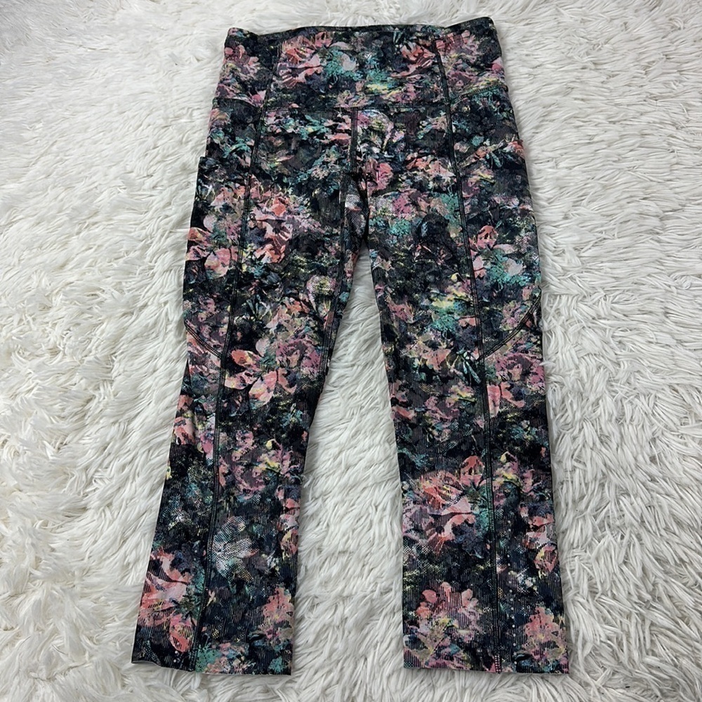 Lululemon Fast & Free Crop II *Nulux 19" Dappled Daze Multi